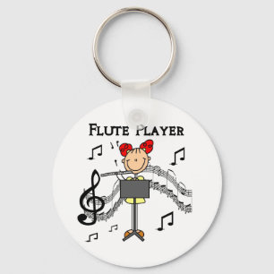 Flute Player T-shirts en cadeaus Sleutelhanger