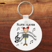 Flute Player T-shirts en cadeaus Sleutelhanger (Voorkant)