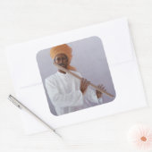 Flute Player Vierkante Sticker (Envelop)