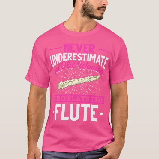 Flute Player Women Music Flutist Retiremen T-shirt (Voorkant)