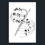 Flute Poster<br><div class="desc">Muziekmakers vieren het! Ik kondig de wereld trots aan,  ik speel de Flute!</div>