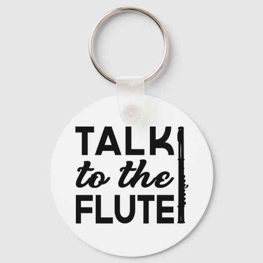 Flute - praat met de Flute Muziek Sleutelhanger (Voorkant)
