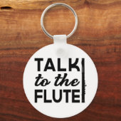 Flute - praat met de Flute Muziek Sleutelhanger (Voorkant)