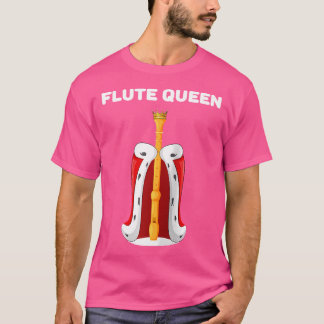 Flute Queen Girls Fluit Tshirt Vrouwen Fluit Ba
