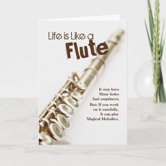 Flute Quote-Wenskaart Kaart (Voorkant)