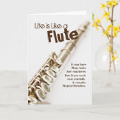 Flute Quote-Wenskaart Kaart (Gele Bloem)
