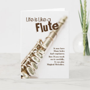 Flute Quote Wenskaart Kaart