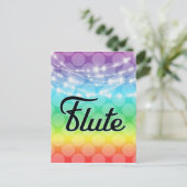 Flute Rainbow LGBT Gay Lights Briefkaart (Staand voorkant)