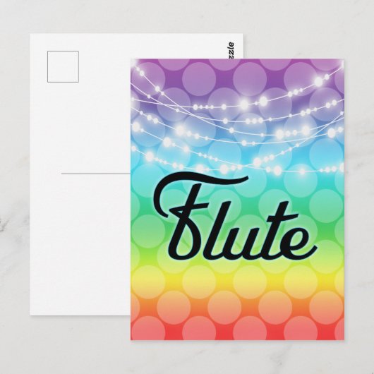 Flute Rainbow LGBT Gay Lights Briefkaart (Voorkant / Achterkant)