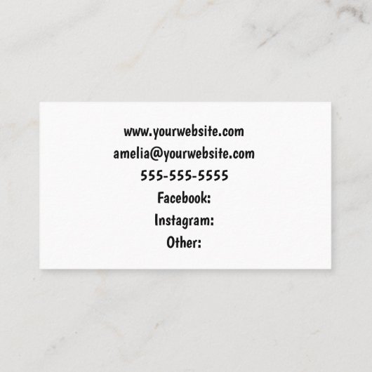 Flute Rainbow Personaliseer Visitekaartje (Achterkant)