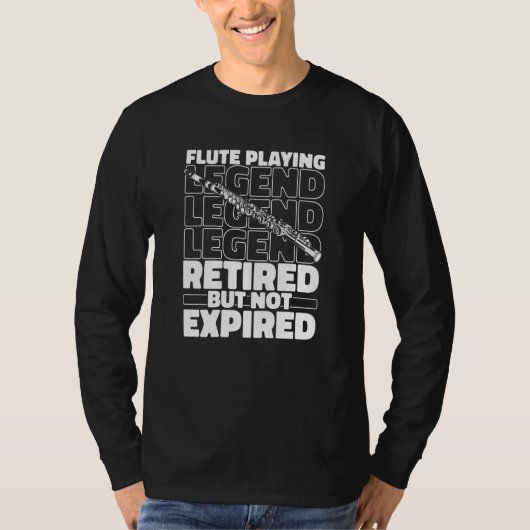 Flute Retired Woodwind Fluter Flutist T-shirt (Voorkant)