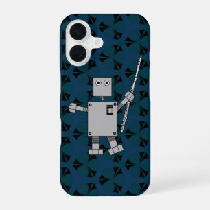 Flute Robot iPhone 16 Hoesje