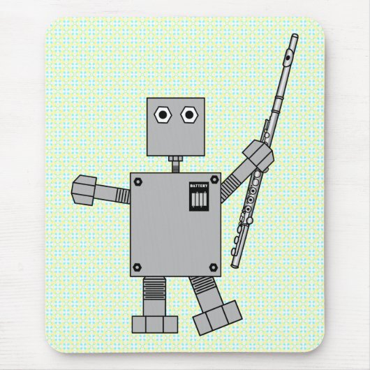 Flute Robot Muismat (Voorkant)