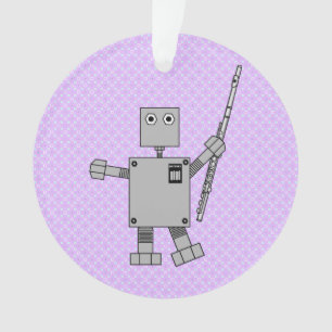 Flute Robot Ornament