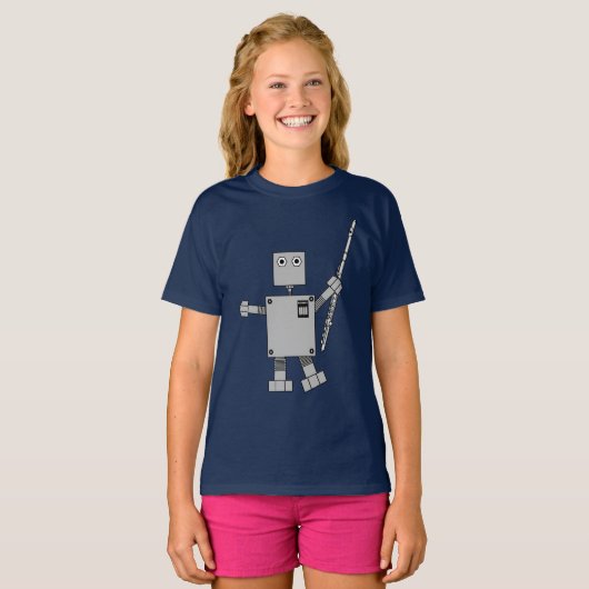 Flute Robot T-shirt (Voorkant volledig)