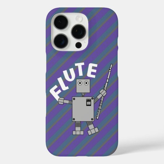 Flute Robot Text Case-Mate iPhone Case (Achterkant)