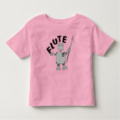 Flute Robot Text Kinder Shirts (Voorkant)