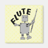 Flute Robot Text Magneet (Voorkant)