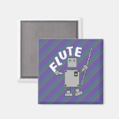 Flute Robot Text Magneet (Voorkant / Achterkant)