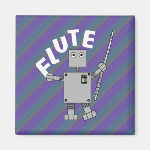 Flute Robot Text Magneet