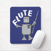 Flute Robot Text Muismat (Met muis)