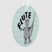 Flute Robot Text Ornament (voorkant)