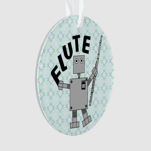 Flute Robot Text Ornament (voorkant)