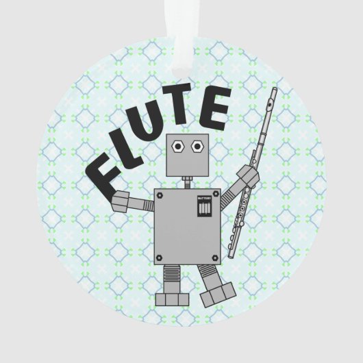 Flute Robot Text Ornament (achterkant)