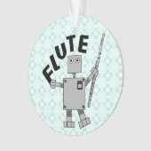 Flute Robot Text Ornament (voorkant)