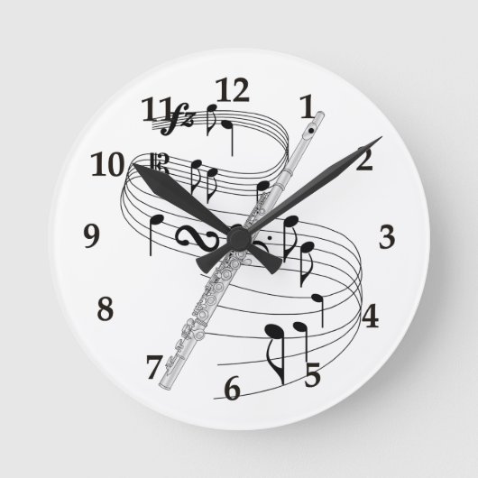 Flute Ronde Klok (Voorkant)