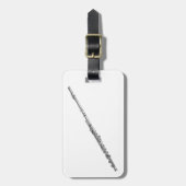 Flute Shaped Word Art Black Text Bagagelabel (Voorkant verticaal)