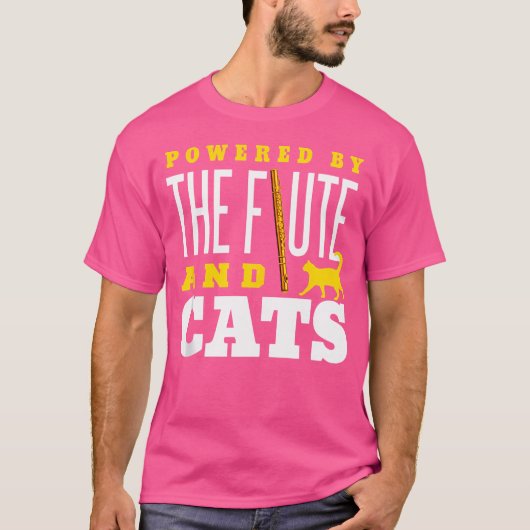 Flute Shirt Funny Cat Lover Instrument Flute Lover (Voorkant)