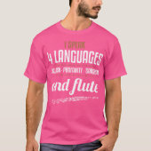 Flute Shirt Sarcastische fluitspeler Funny Instrum (Voorkant)