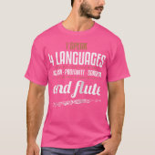 Flute Shirt Sarcastische fluitspeler Funny Instrum (Voorkant)