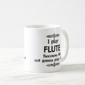 Flute - Speel zelf Funny Deco Music Koffiemok (Voorkant rechts)