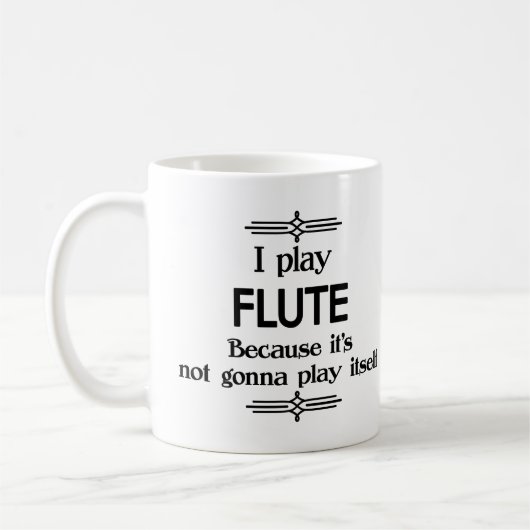 Flute - Speel zelf Funny Deco Music Koffiemok (Links)