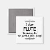 Flute - Speel zelf Funny Deco Music Magneet (Voorkant / Achterkant)