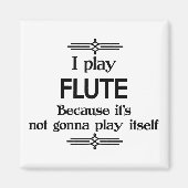 Flute - Speel zelf Funny Deco Music Magneet (Voorkant)