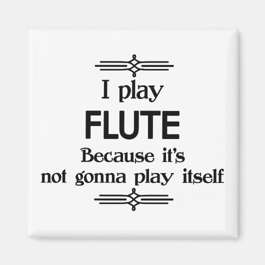 Flute - Speel zelf Funny Deco Music Magneet (Voorkant)