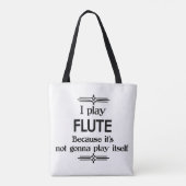 Flute - Speel zelf Funny Deco Music Tote Bag (Achterkant)