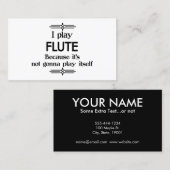 Flute - Speel zelf Funny Deco Music Visitekaartje (Voorkant / Achterkant)