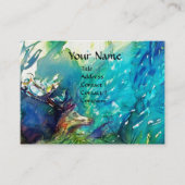 FLUTE SPEELVLAK EN DEER, wit parelpapier Visitekaartje (Voorkant)