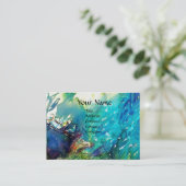 FLUTE SPEELVLAK EN DEER, wit parelpapier Visitekaartje (Staand voorkant)