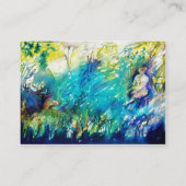 FLUTE SPEELVLAK EN DEER, wit parelpapier Visitekaartje (Achterkant)