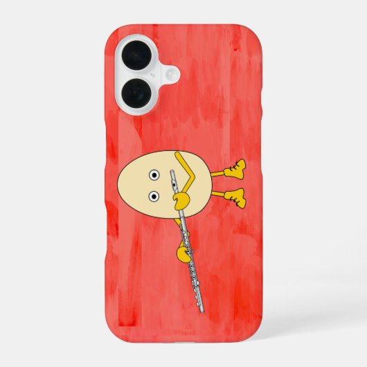 Flute Spelling Egghead iPhone 16 Hoesje (Achterkant)