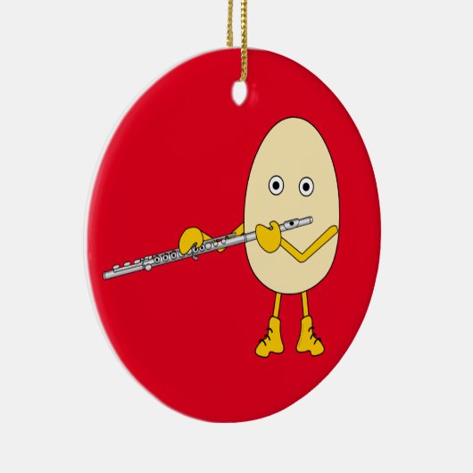 Flute Spelling Egghead Keramisch Ornament (Rechts)