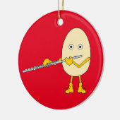 Flute Spelling Egghead Keramisch Ornament (Links)
