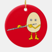Flute Spelling Egghead Keramisch Ornament (Achterkant)