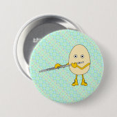 Flute Spelling Egghead Ronde Button 7,6 Cm (Voorkant /achterkant)