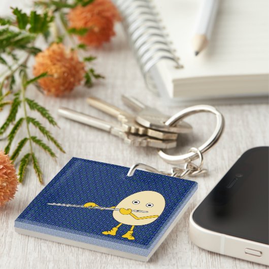 Flute Spelling Egghead Sleutelhanger (Voorkant Rechts)